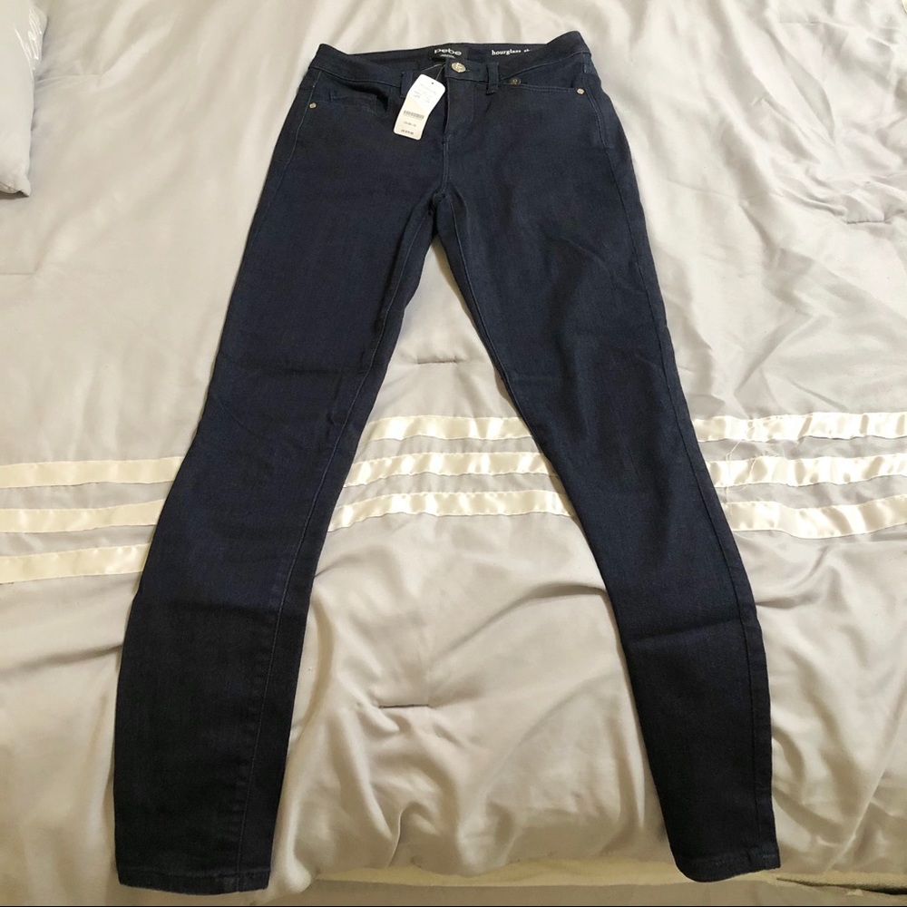 Bebe Dark Wash Hourglass Skinnies